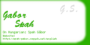gabor spah business card